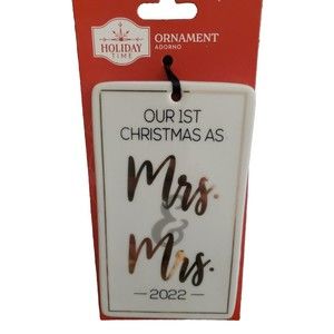 Holiday Time Our 1st Christmas 2022 Ornament Ceramic Heavy